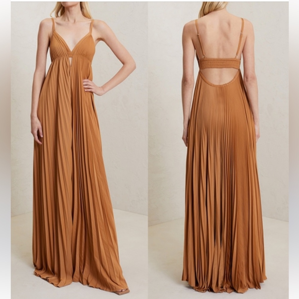A.L.C Arianna Cutout Pleated Maxi Dress - Picture 1 of 16